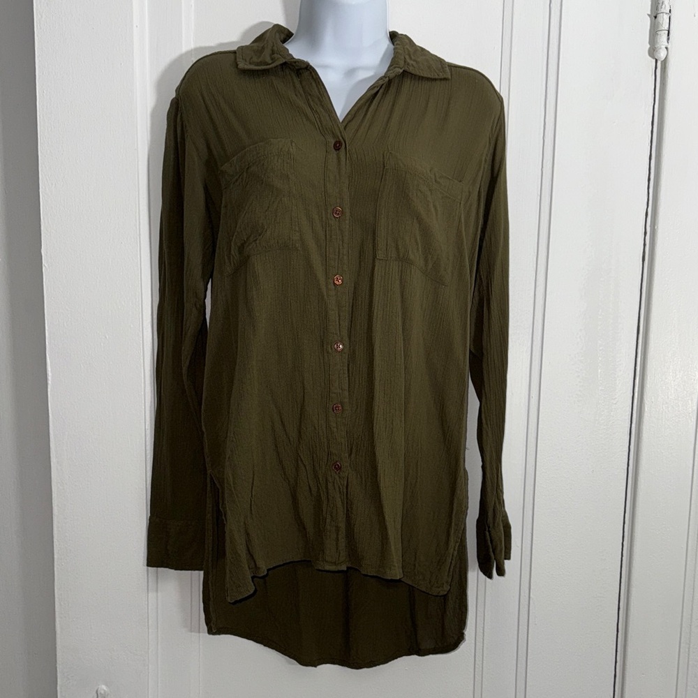 O’Neill Olive Green Button-Up Shirt size xs